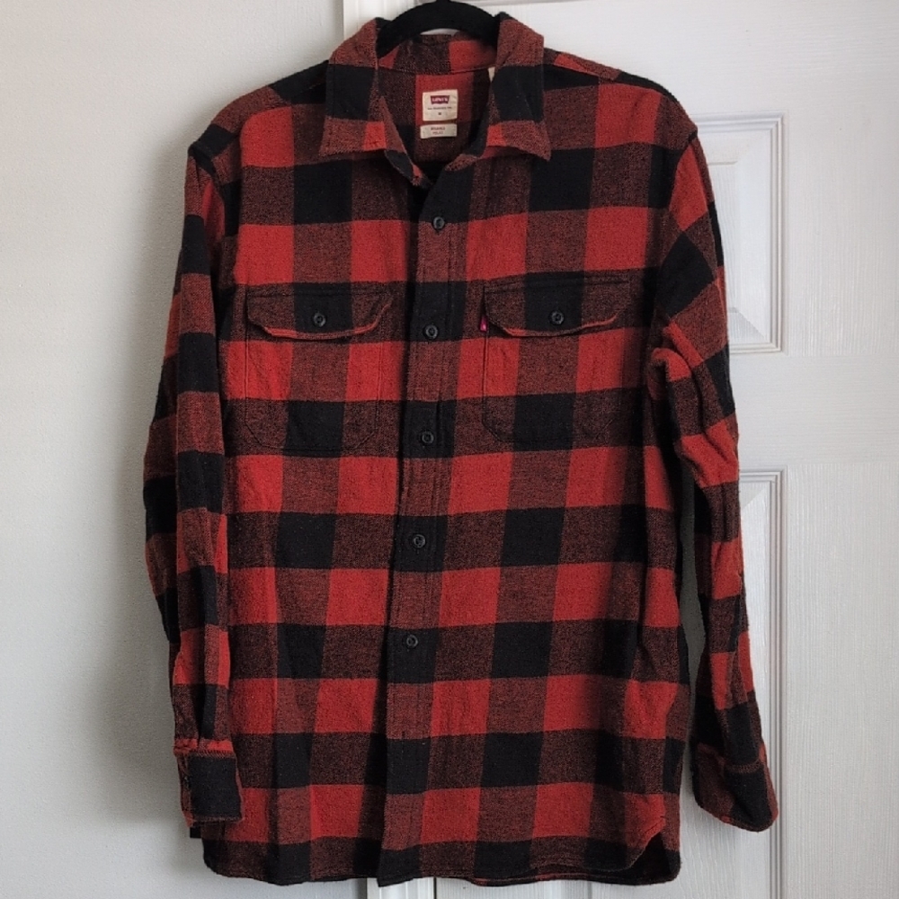 Levi's Classic Flannel Red and Black Checkered Shirt